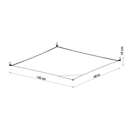 LED потолочный светильник LUNA 6xG13/8,5 Вт/230 В 140x140 см белый