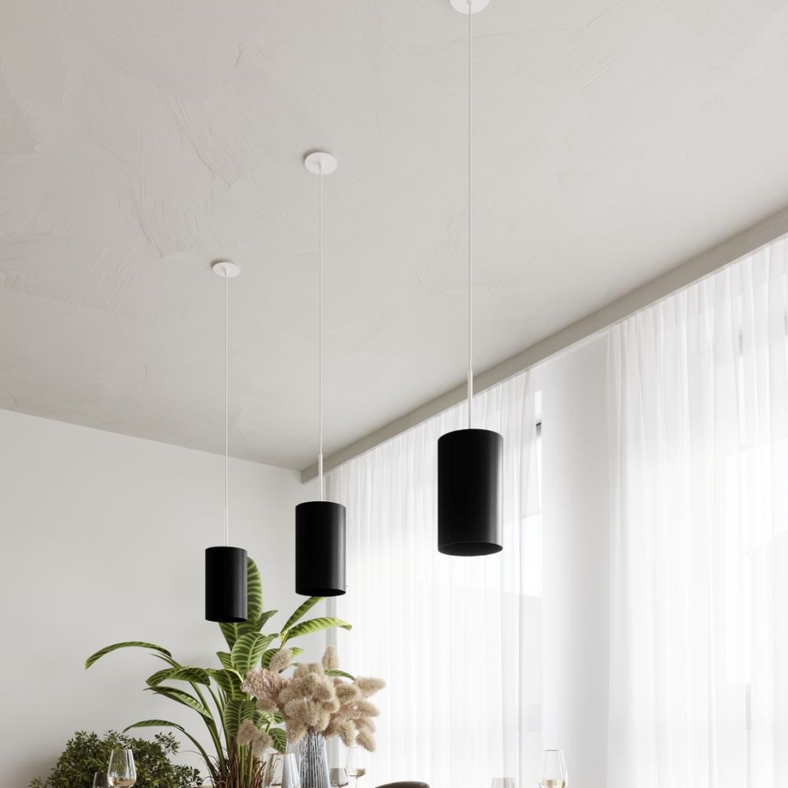 Люстра на тросе OTTO 1xE27/60W/230V ⌀ 15 см черная