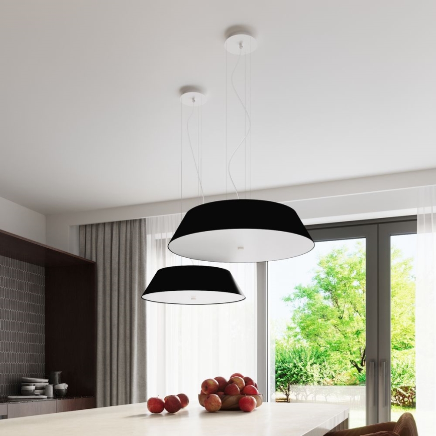 Люстра на тросе VEGA 5xE27/60W/230V ⌀ 60 см черная