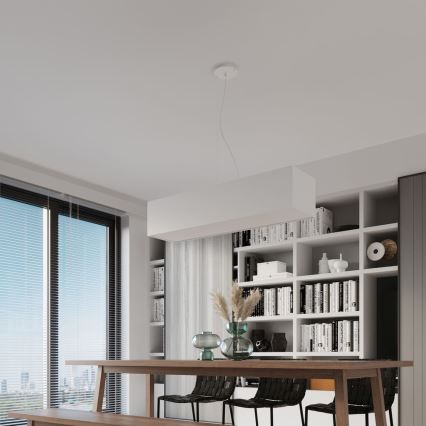 Люстра на тросе SANTA 5xE27/60W/230V 120 см белая