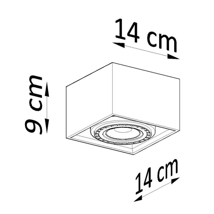 Потолочный светильник QUATRO AR111 1xGU10/40W/230V бетон