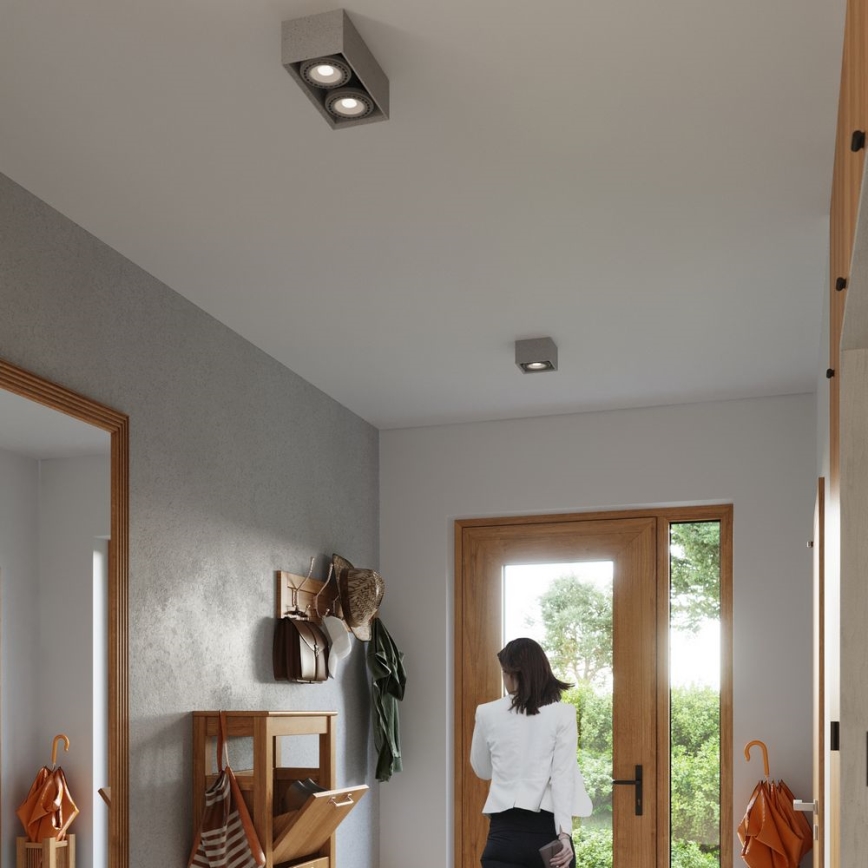 Стельовий світильник QUATRO AR111 2xGU10/40W/230V бетон