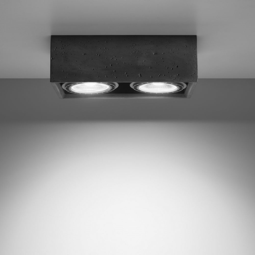 Стельовий світильник QUATRO AR111 2xGU10/40W/230V бетон