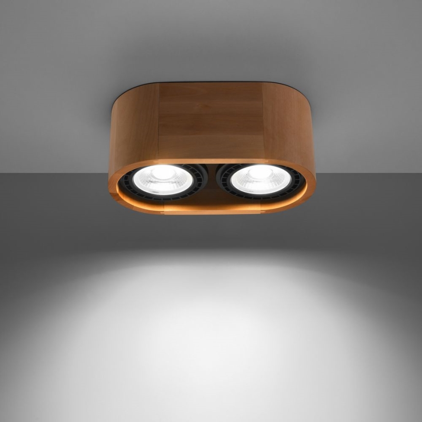 Потолочный светильник BASIC AR111 2xGU10/40W/230V бук