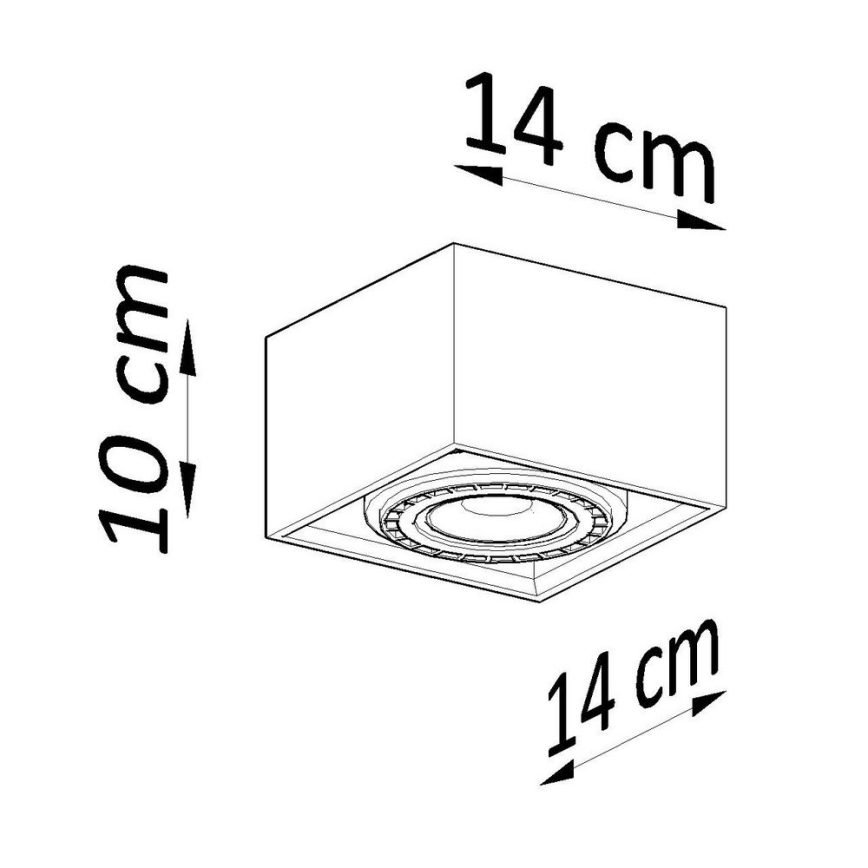 Стельовий світильник QUATRO AR111 1xGU10/40W/230V бук