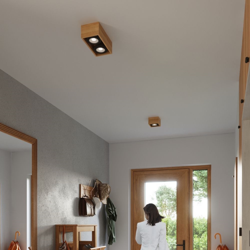Стельовий світильник QUATRO AR111 2xGU10/40W/230V бук