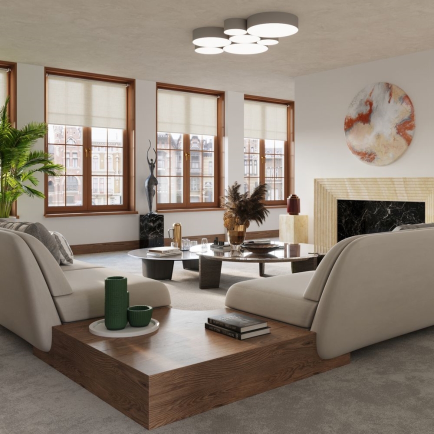 Стельовий світильник ARENA 4xE27/60W/230V сірий