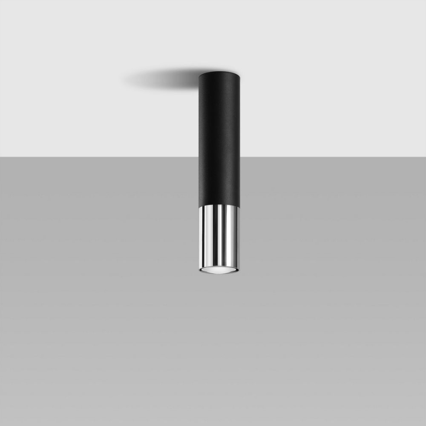 Точковий світильник LOOPEZ 1xGU10/10W/230V чорний/глянцевий хром