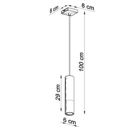 Подвесная люстра LOOPEZ 1xGU10/10W/230V черный/блестящий хром