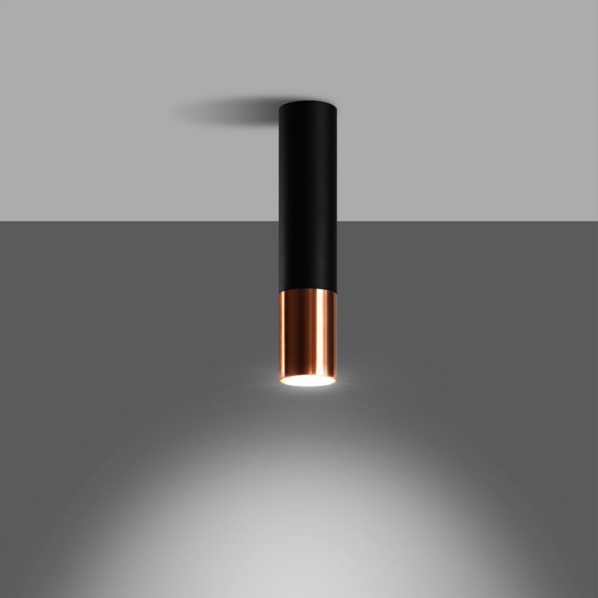 Точковий світильник LOOPEZ 1xGU10/10W/230V чорний/мідь