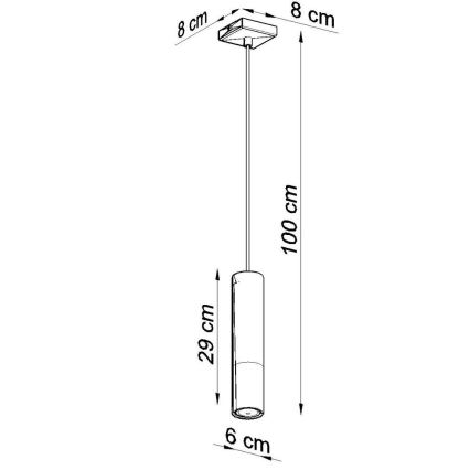 Подвесная люстра LOOPEZ 1xGU10/10W/230V черный/медный