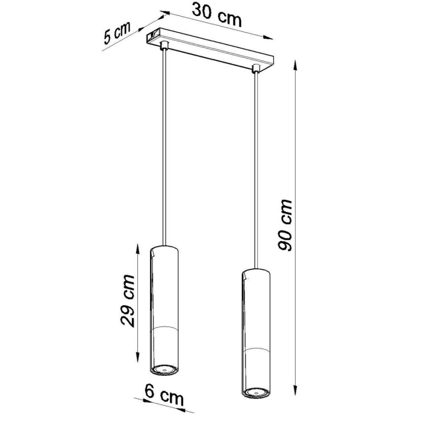 Подвесная люстра LOOPEZ 2xGU10/10W/230V черный/золотистый