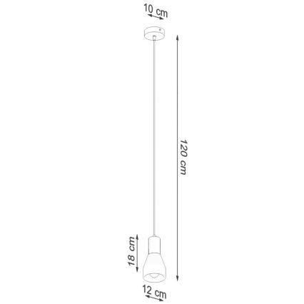 Підвісна люстра QUBIC 1xE27/60W/230V бетон/береза/бук