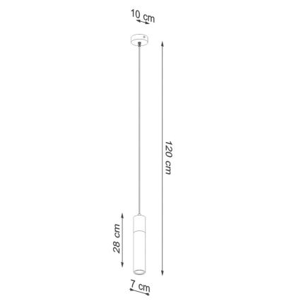 Подвесная люстра ZANE 1xGU10/40W/230V бетон/береза/бук