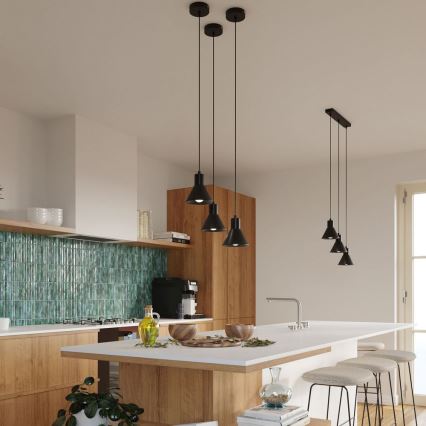 Люстра на тросе TALEJA 3xE27/60W/230V черная