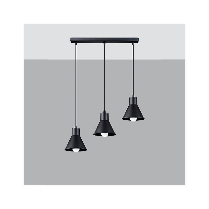 Люстра на тросе TALEJA 3xE27/60W/230V черная