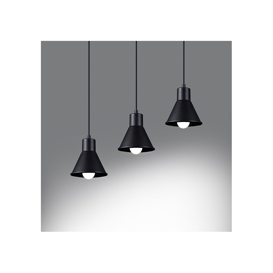 Люстра на тросе TALEJA 3xE27/60W/230V черная
