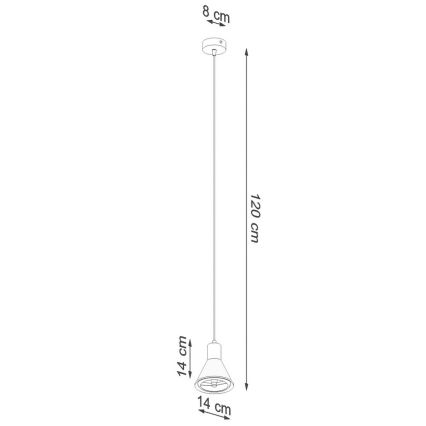 Підвісна люстра TAZILA 1xES111/60W/230V білий