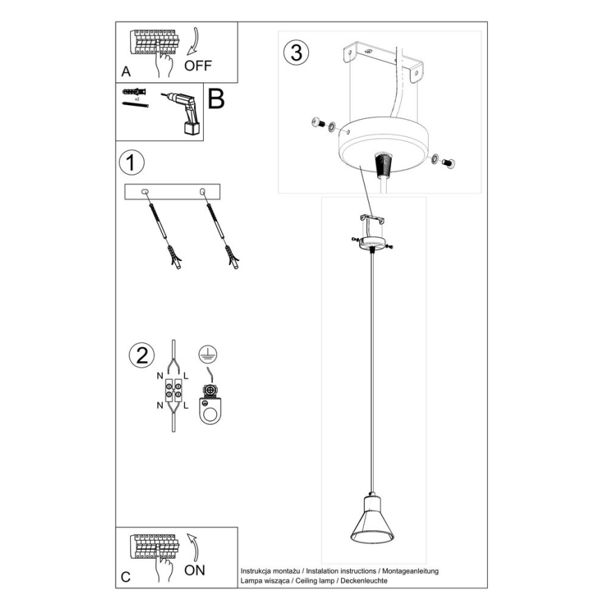Підвісна люстра TAZILA 1xES111/60W/230V білий