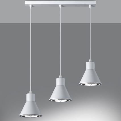 Люстра на тросе TAZILA 3xES111/60W/230V белая