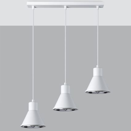 Підвісна люстра TAZILA 3xES111/60W/230V білий