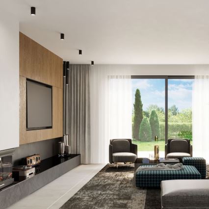 Точковий світильник LAGOS 1xGU10/10W/230V 10 см чорний