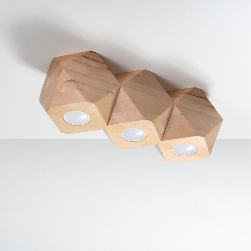 Потолочный светильник WOODY 3xGU10/40W/230V дуб