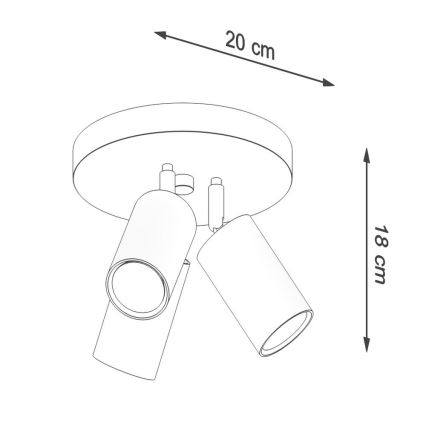 Точечный светильник RING 3xGU10/10W/230V белый
