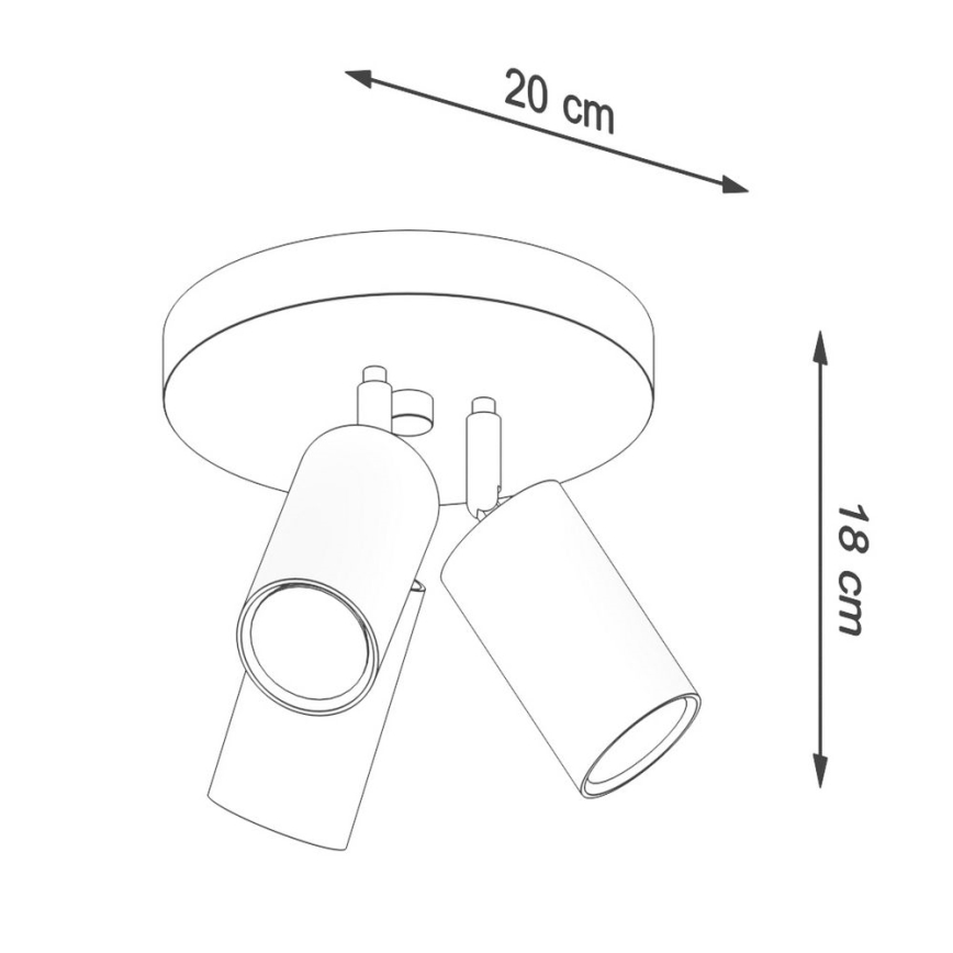 Точечный светильник RING 3xGU10/10W/230V белый