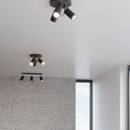 Точечный светильник RING 3xGU10/10W/230V черный