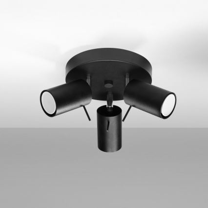 Точечный светильник RING 3xGU10/10W/230V черный