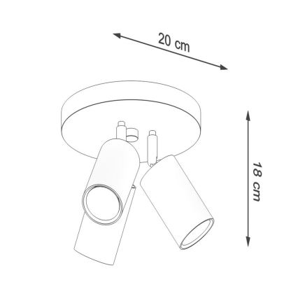 Точечный светильник RING 3xGU10/10W/230V черный