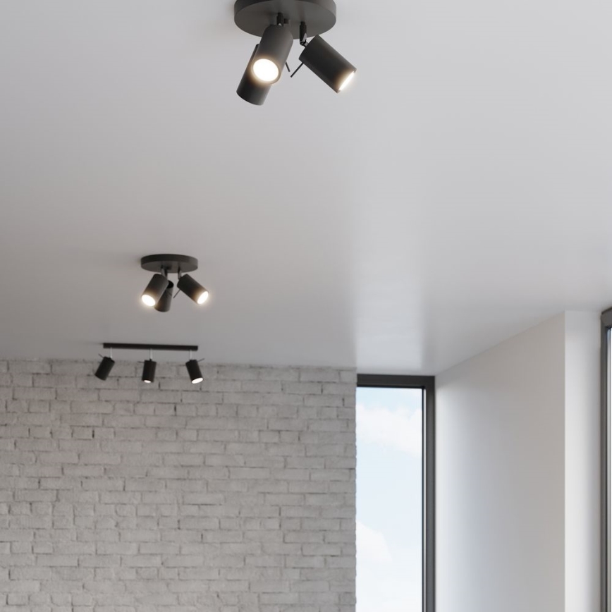 Точковий світильник RING 3xGU10/10W/230V чорний