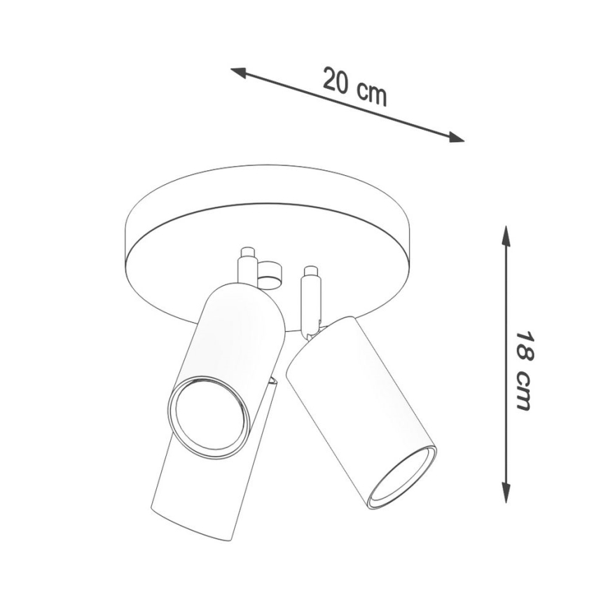 Точковий світильник RING 3xGU10/10W/230V чорний