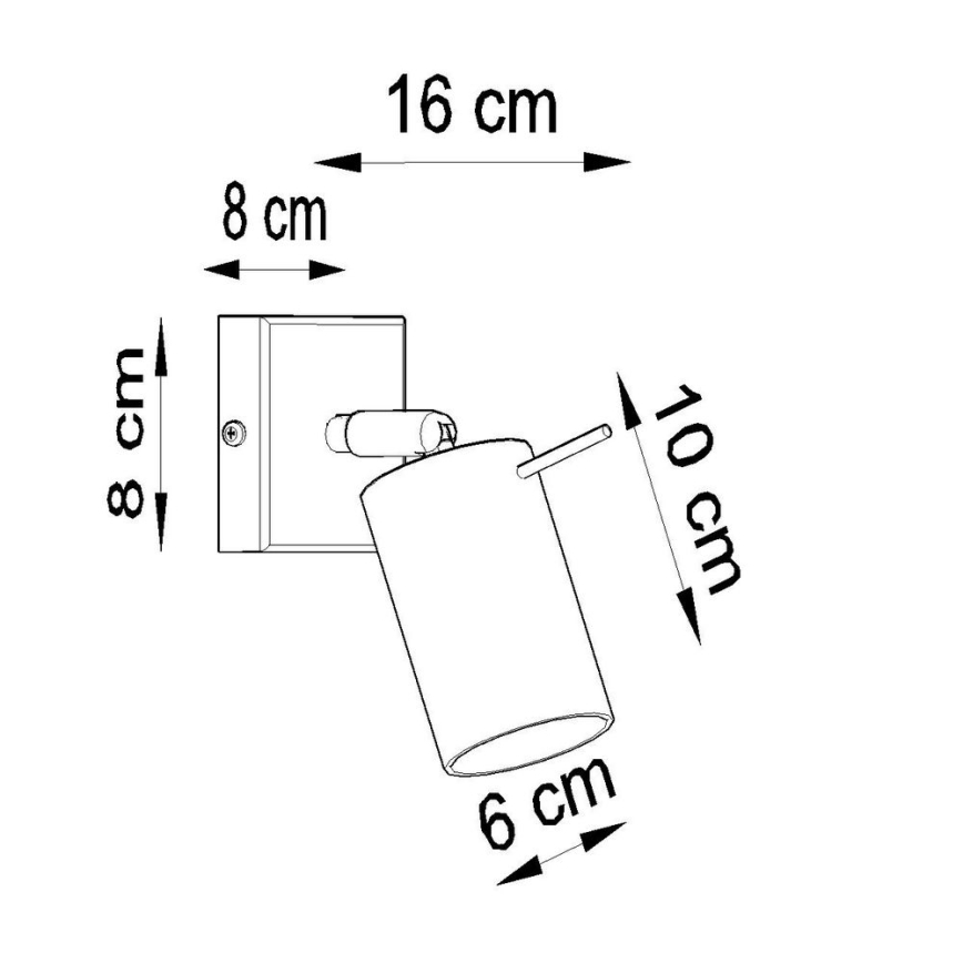 Настінний точковий світильник RING 1xGU10/10W/230V білий