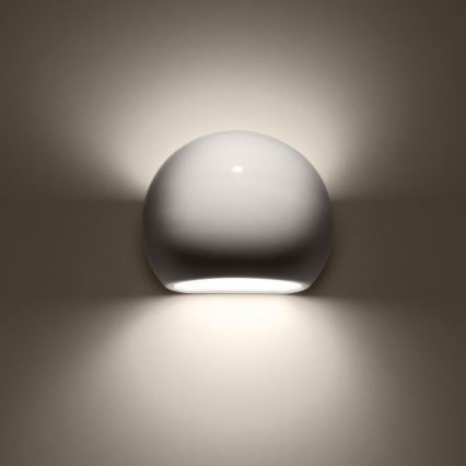 Настінний світильник GLOBE 1xE27/60W/230V глянцевий білий