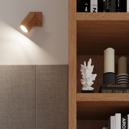 Настенный точечный светильник ZEKE 1xGU10/40W/230V дуб