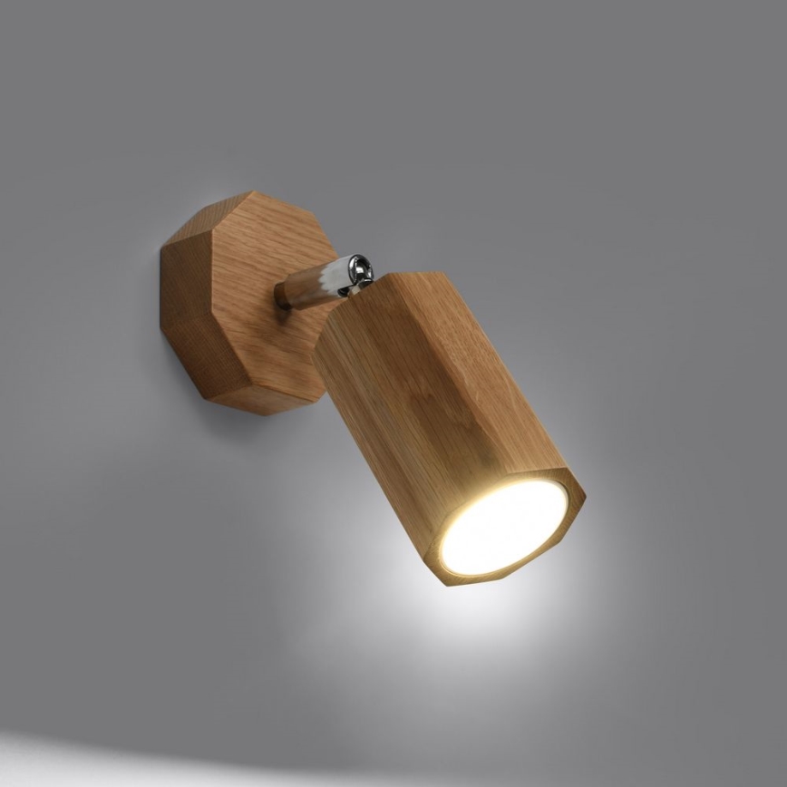 Настінний точковий світильник ZEKE 1xGU10/40W/230V дуб