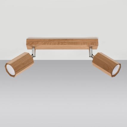 Точковий світильник ZEKE 2xGU10/40W/230V дуб