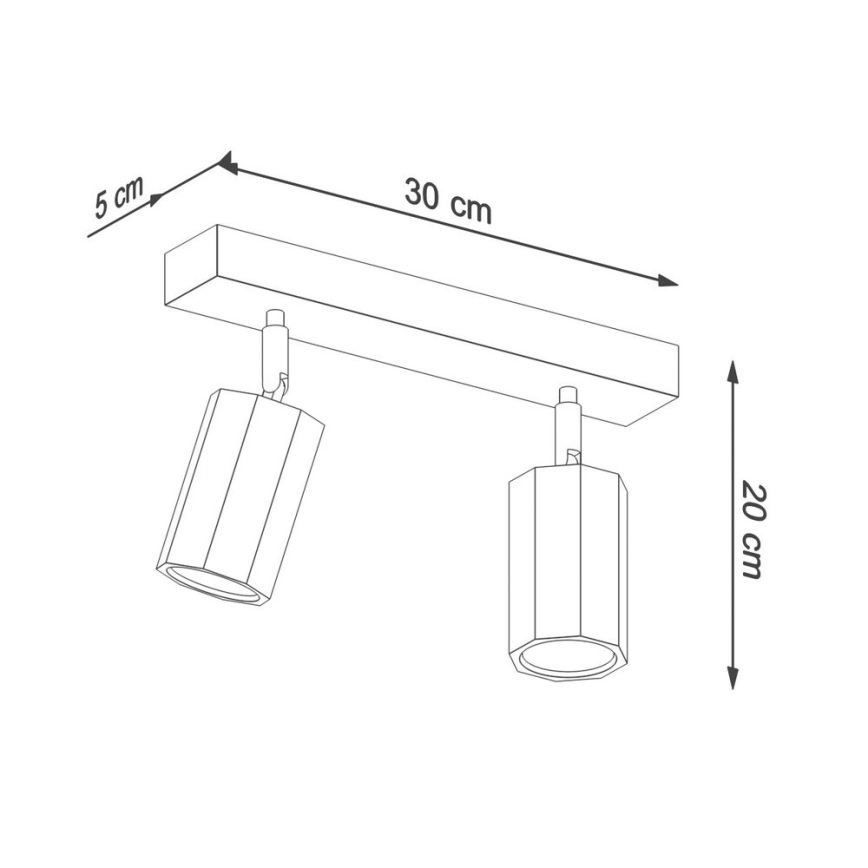 Точковий світильник ZEKE 2xGU10/40W/230V дуб