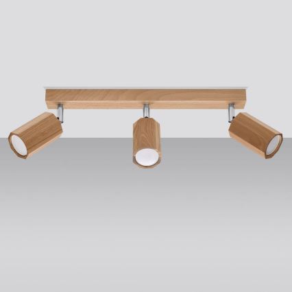 Точечный светильник ZEKE 3xGU10/40W/230V дуб