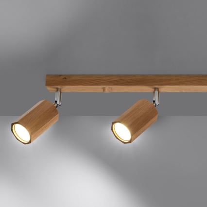 Точечный светильник ZEKE 4xGU10/40W/230V дуб