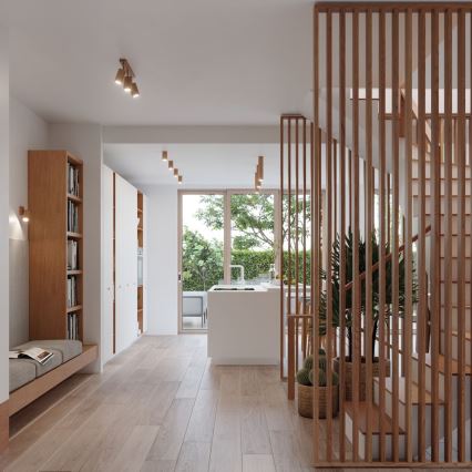 Точковий світильник ZEKE 4xGU10/40W/230V дуб