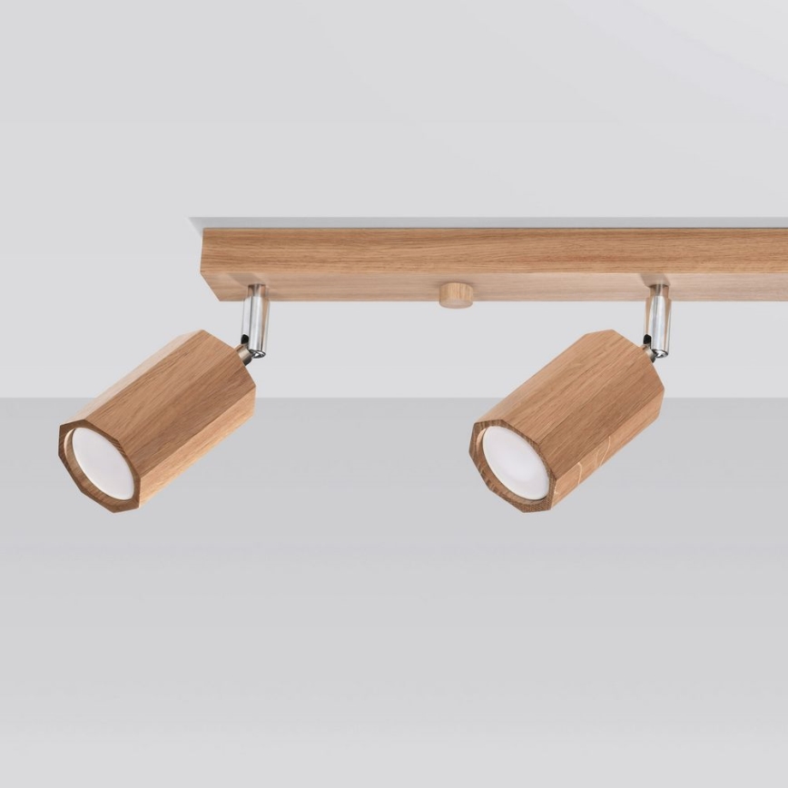 Точковий світильник ZEKE 4xGU10/40W/230V дуб