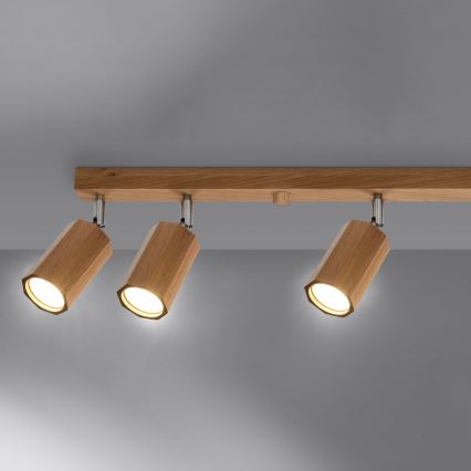 Точечный светильник ZEKE 6xGU10/40W/230V дуб