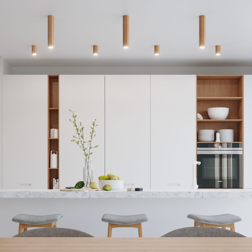 Точечный светильник ZEKE 1xGU10/40W/230V 30 см дуб