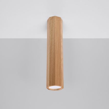 Точковий світильник ZEKE 1xGU10/40W/230V 30 см дуб