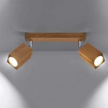 Точковий світильник KEKE 2xGU10/40W/230V дуб