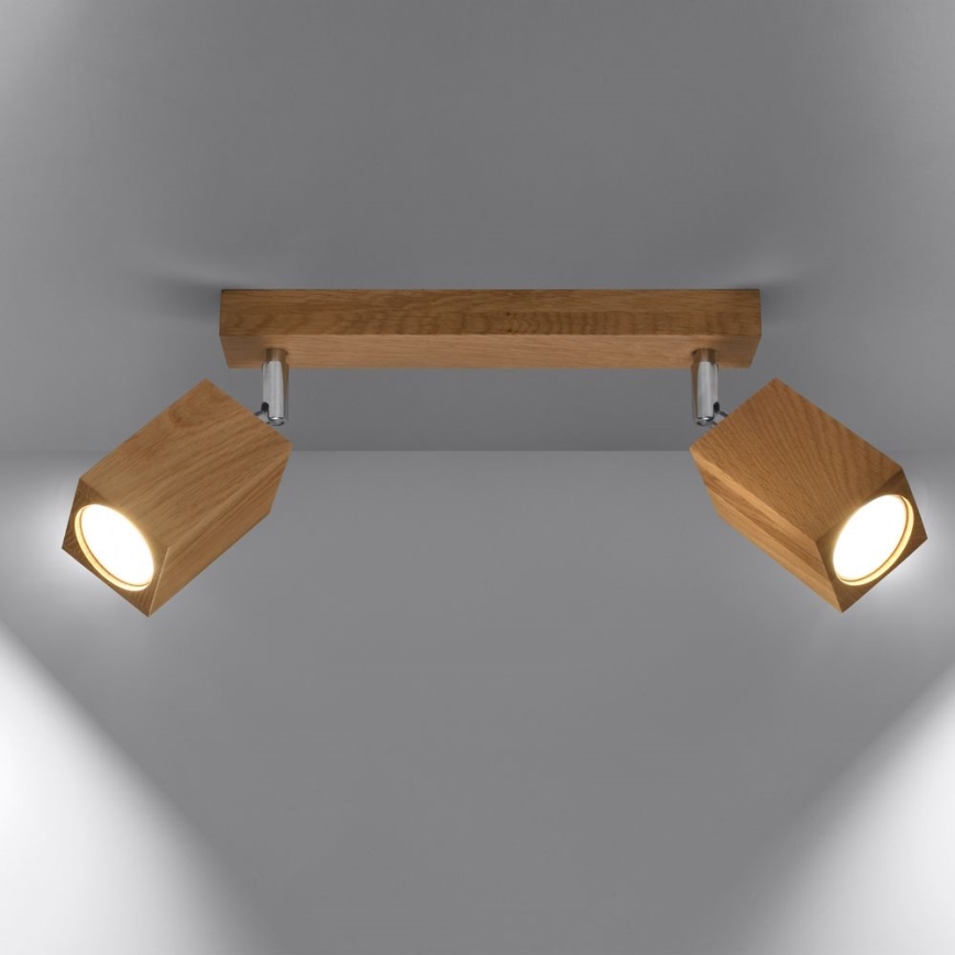 Точковий світильник KEKE 2xGU10/40W/230V дуб