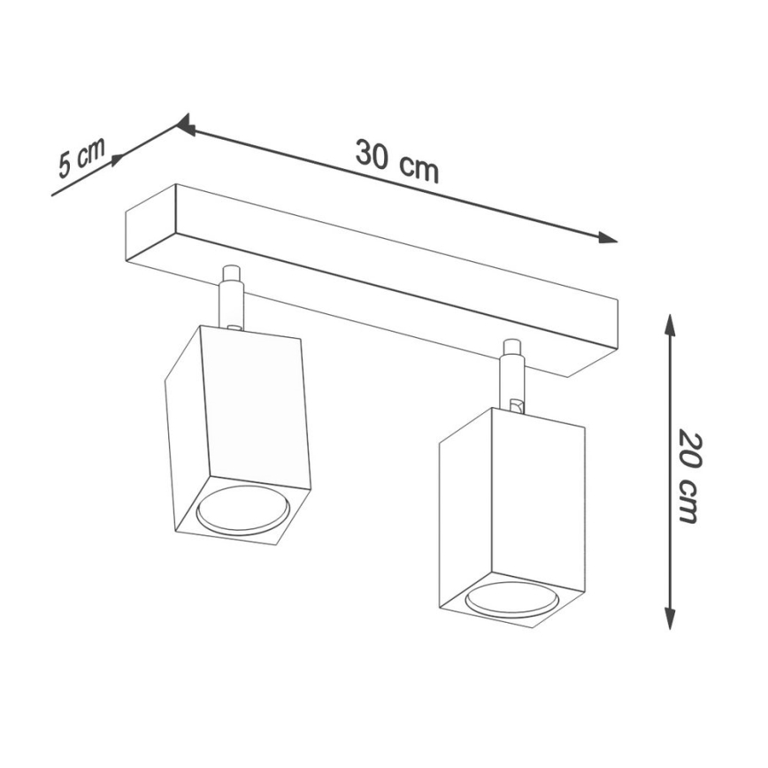 Точковий світильник KEKE 2xGU10/40W/230V дуб